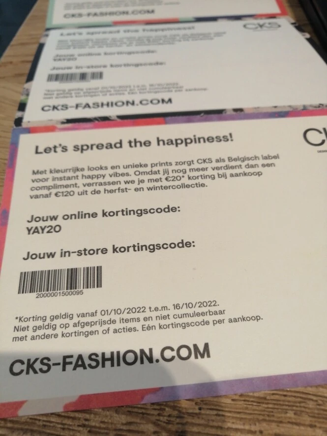 Gisteren deelde men in de CKS winkel in Wijne...