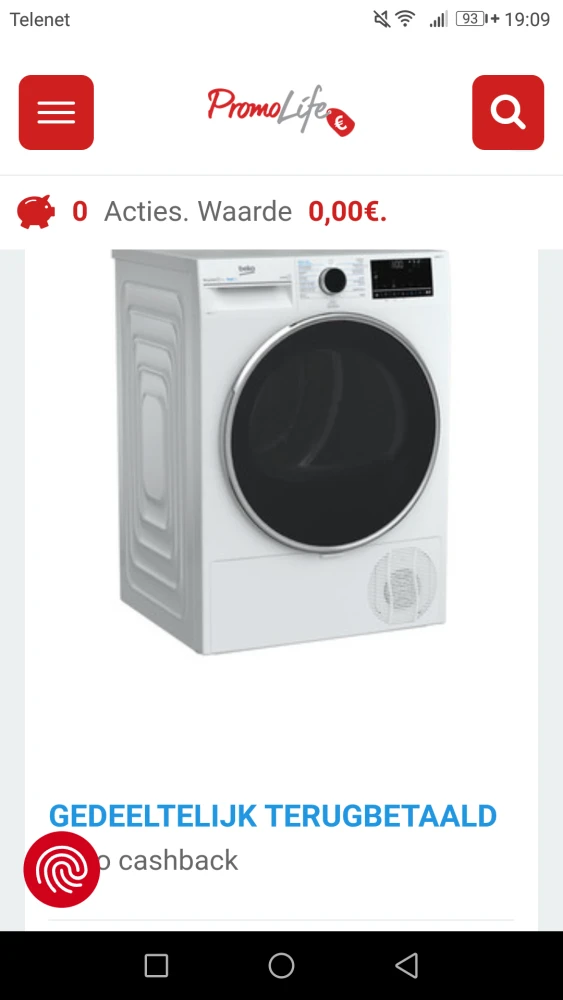 Tot 100€ terugbetaald bij aankoop v een Beko...