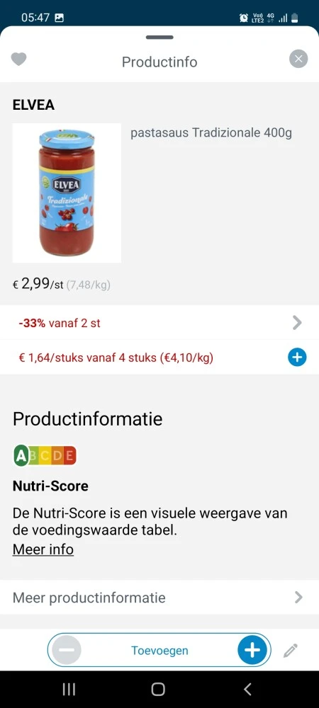 Collect and go elvea bv pastasaus traditionel...