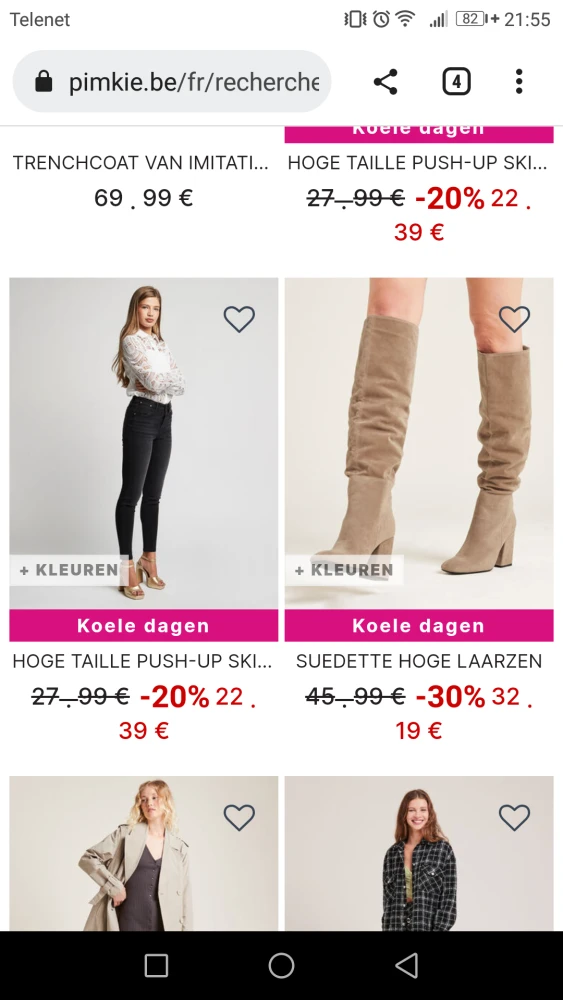 Bij Pimkie -30 -40% en -50% op de herfstcolle...