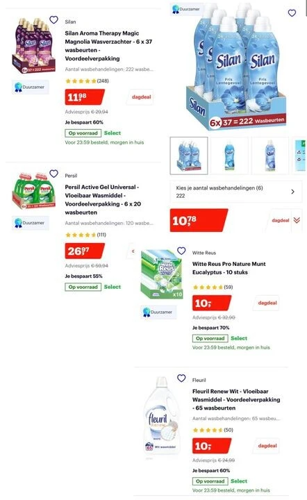 Vandaag bij bol: Korting op was- en schoonmaa...