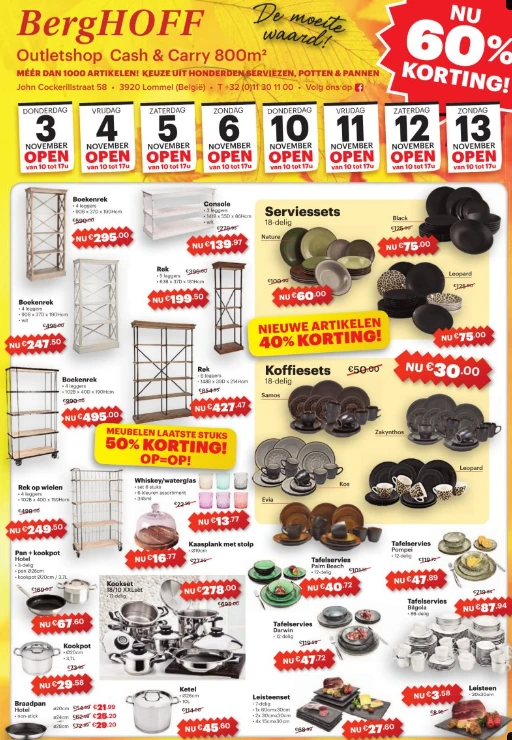 BergHOFF outletshop Cash&carry 800m² met meer...