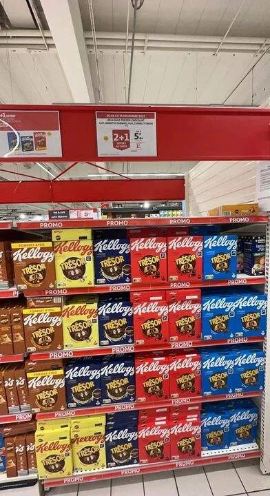 Auchan Duinkerke ; Promotie op Kellogs Tresor...