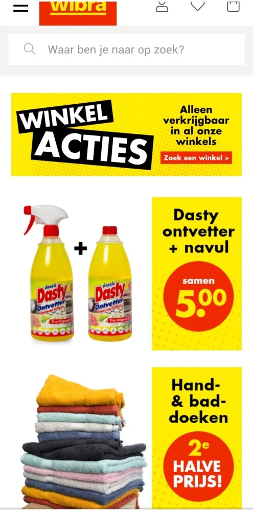 Wibra alleen verkrijgbaar in al onze winkels...