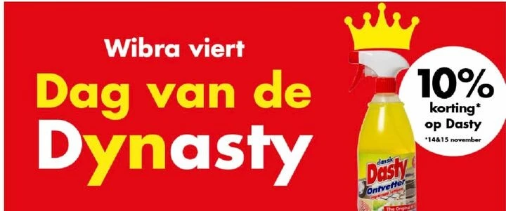 Morgen 15/11 bij Wibra -10% op alle Dasty pro...