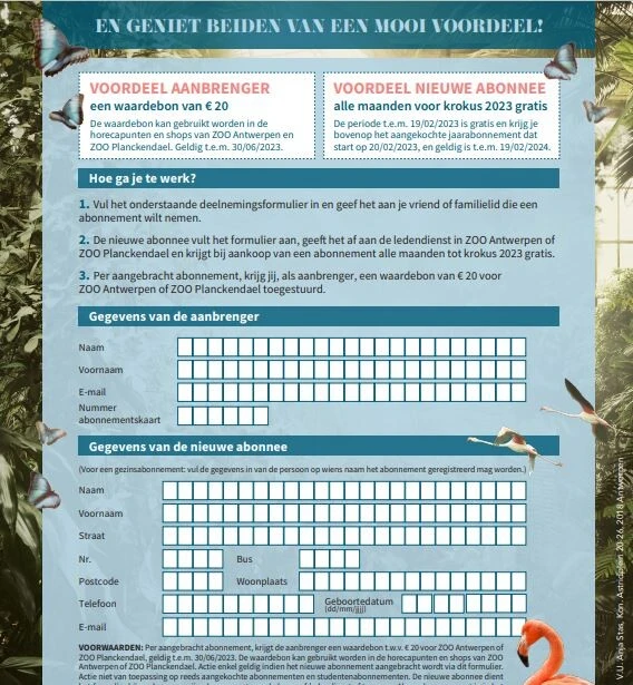 ZOO Antwerpen en ZOO Planckendael Breng een n...