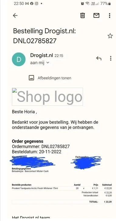 Prodent fresh whitener tandpasta van 3,19€/tu...