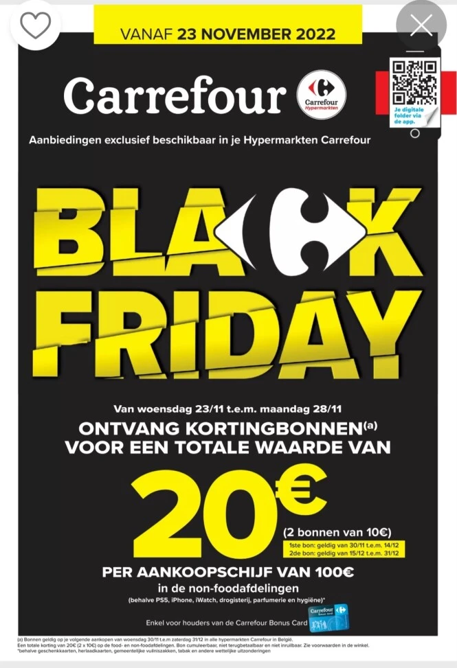 Carrefour vanaf vandaag tem 18 november 2 bon...