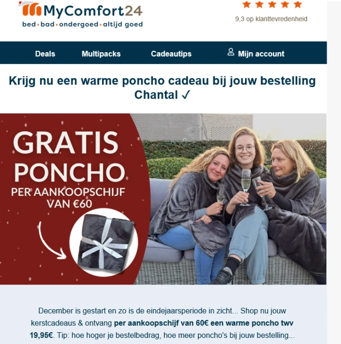 Bij mycomfort24 krijg je per aankoopschijf va...