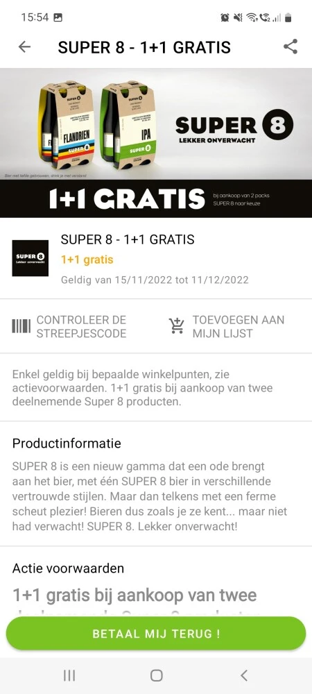 Flandrien super 8 bier via myshopi 1+1 cashba...