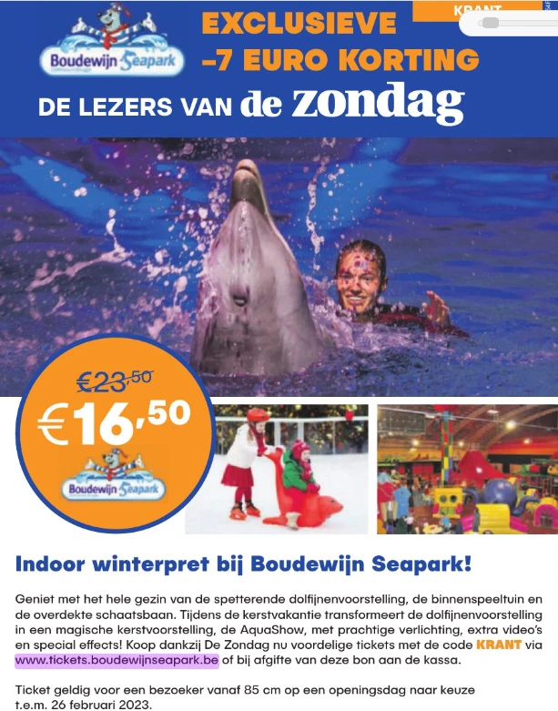 Koop dankzij de zondag voordelig toegangskaar...
