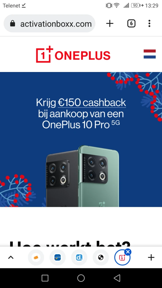 Tot 150€ terugbetaald bij aankoop v een Onepl...