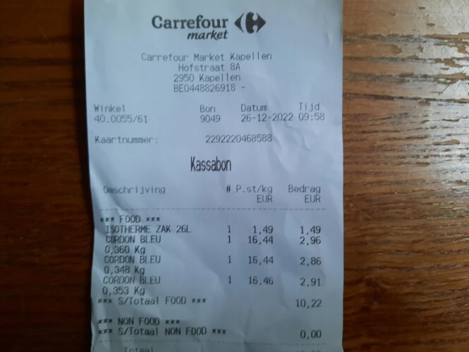 Carrefour kapellen gordon blue met gerookt sp...