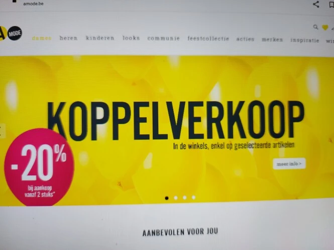 amode koppelverkoop -20% korting bij aankoop...