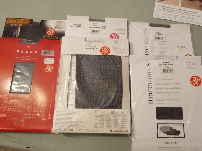 Outlet kousenboetiek filou Kortrijk 6 paar fa...