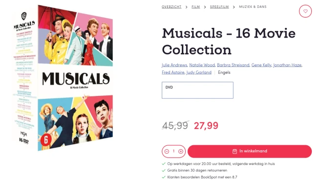 Musicals - 16 movie collection Deze box bevat...