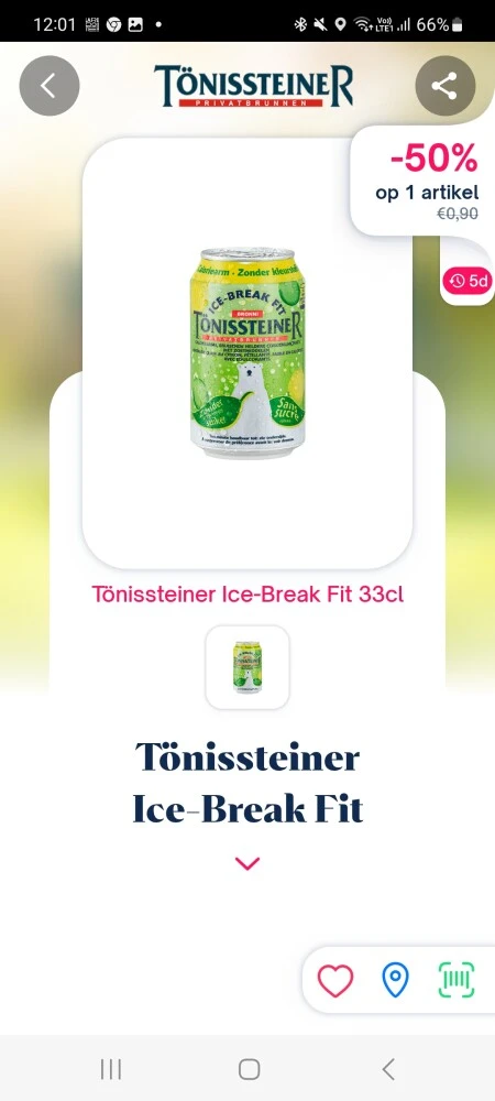 Shopmium -50% tonissteiner ice-break fit 33cl