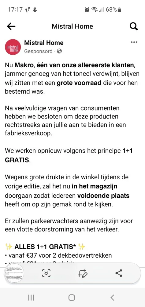 Mistral home uitverkoop op 2 en 3 maart 2023...