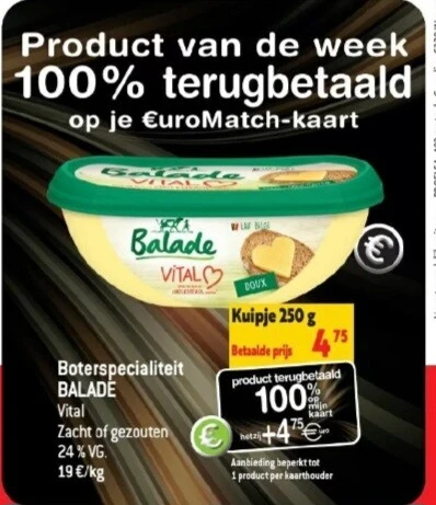 Match 15/2 - 21/2 balade vital 100% terugbeta...