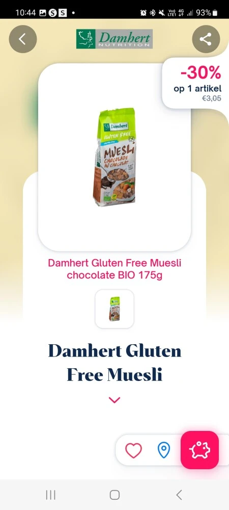 Shopmium -30% damhert gluten free muesli