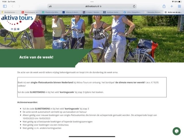 Boek nú een single-/fietsvakantie binnen Nede...