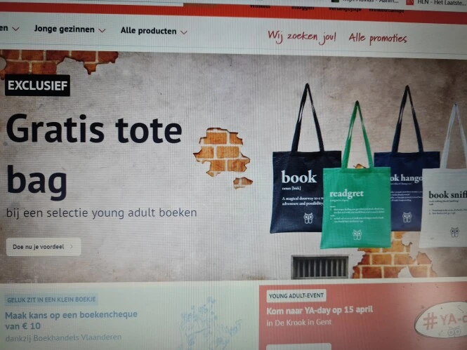 Bij standaard boekhandel gratis tote bag bij...