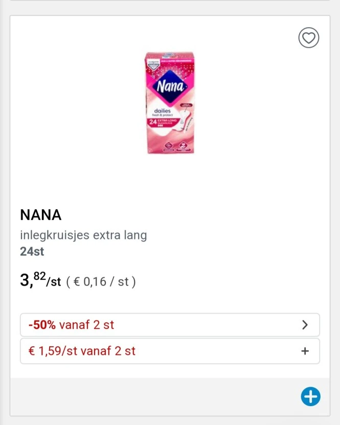 Collect&go nana inlegkruisjes extra lang 24 s...