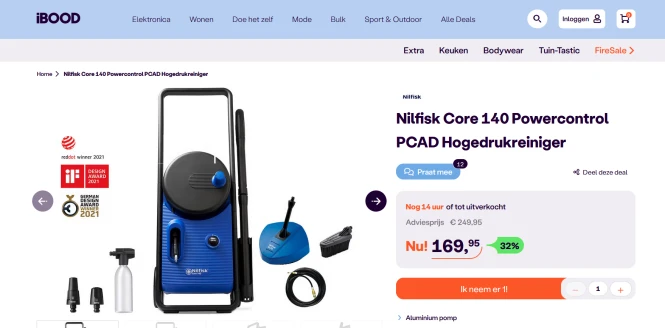 Bij Ibood Nilfisk Core 140 Powercontrol PCAD...