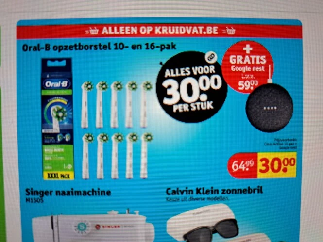 Alleen op kruidvat.be gratis google nest t.w....