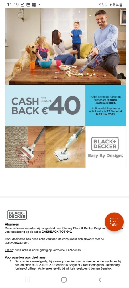 Tot 40€ terugbetaald bij aankoop v een deelne...