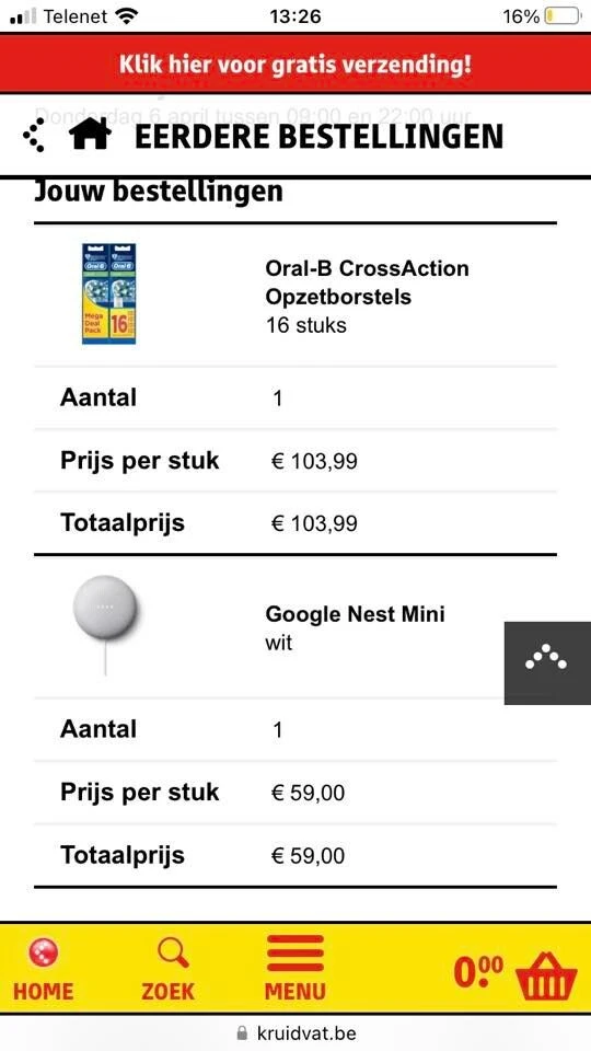 Zotte kortingen bij Kruidvat online. Geen ide...