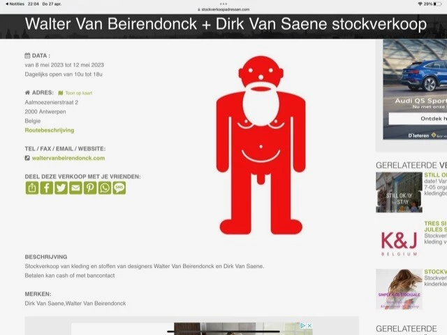 Walter Van Beirendonck + Dirk Van Saene stock...
