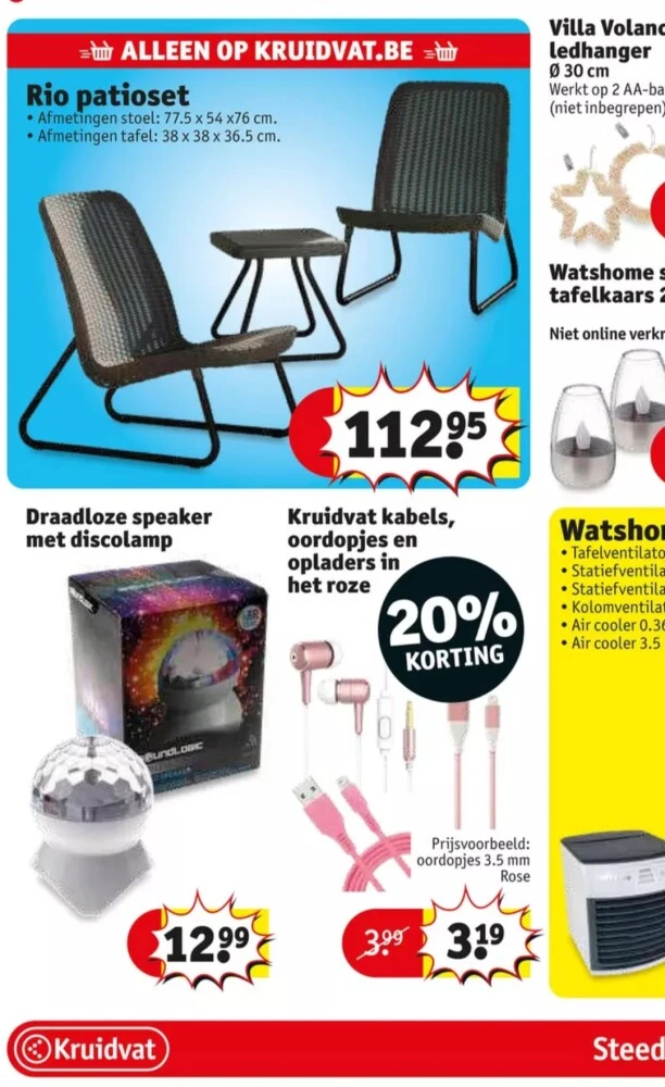 Vanaf morgen t.e.m 14/5 kun je deze rio patio...