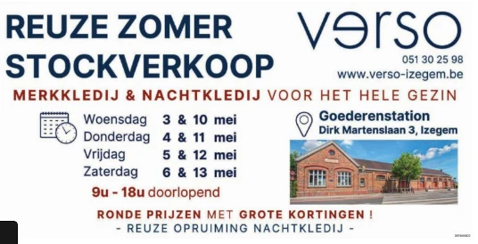 Reuze Zomer stockverkoop Verso Izegem: merkkl...