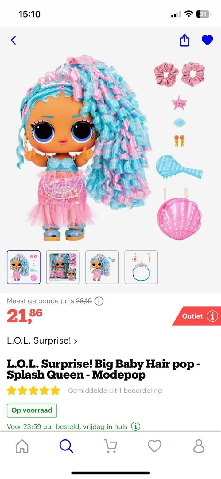 Mooie korting op LoL big hair bij Bol.