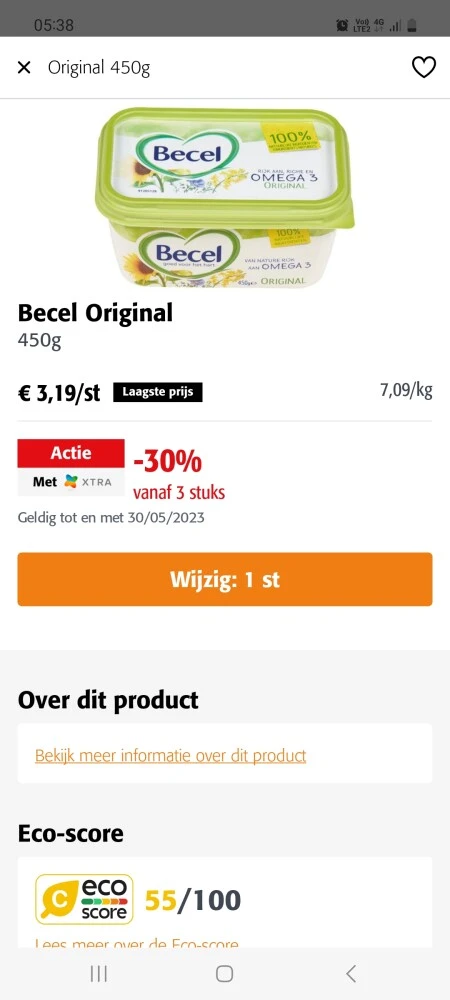Colruyt en collect and go becel bv original 4...