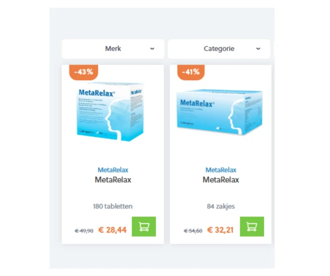 Momenteel staat voedingssupplement met magnes...