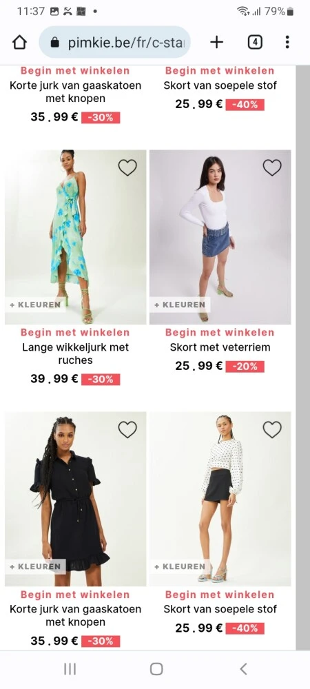 Tot -40% op selectie lente-zomerkleding en ac...