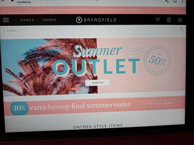 brandfield.be 10% extra korting bovenop final...