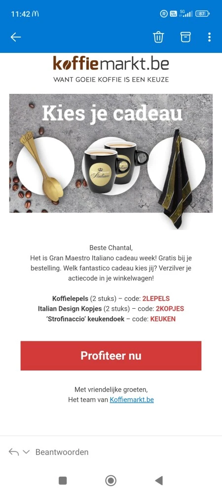 Gratis geschenk naar keuze bij elke bestellin...