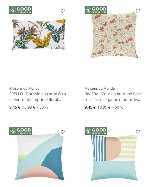 Kussens voor € 9,45 bij Maisons du Monde. Nog...