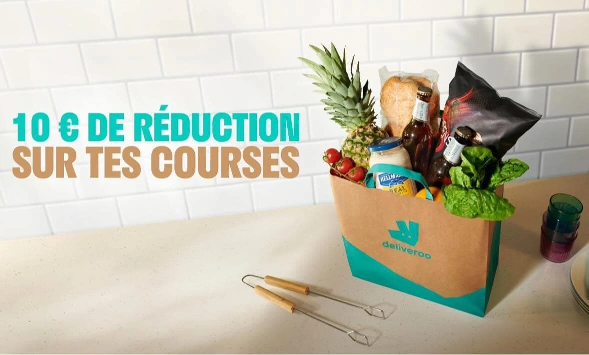 Réduction DELIVEROO de 10€ 🤩 ✅ Code GROCERY...