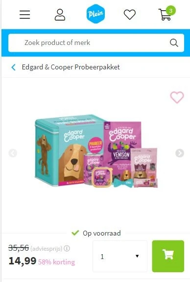 Op Plein.be kan je het Edgar & Cooper honden...