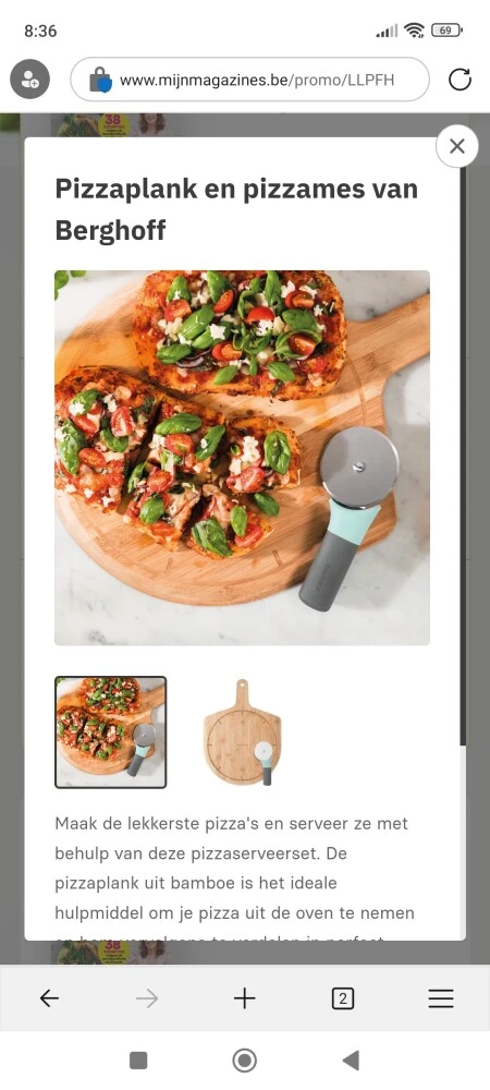 Gratis Pizzaplank en pizzames van Berghoff bi...
