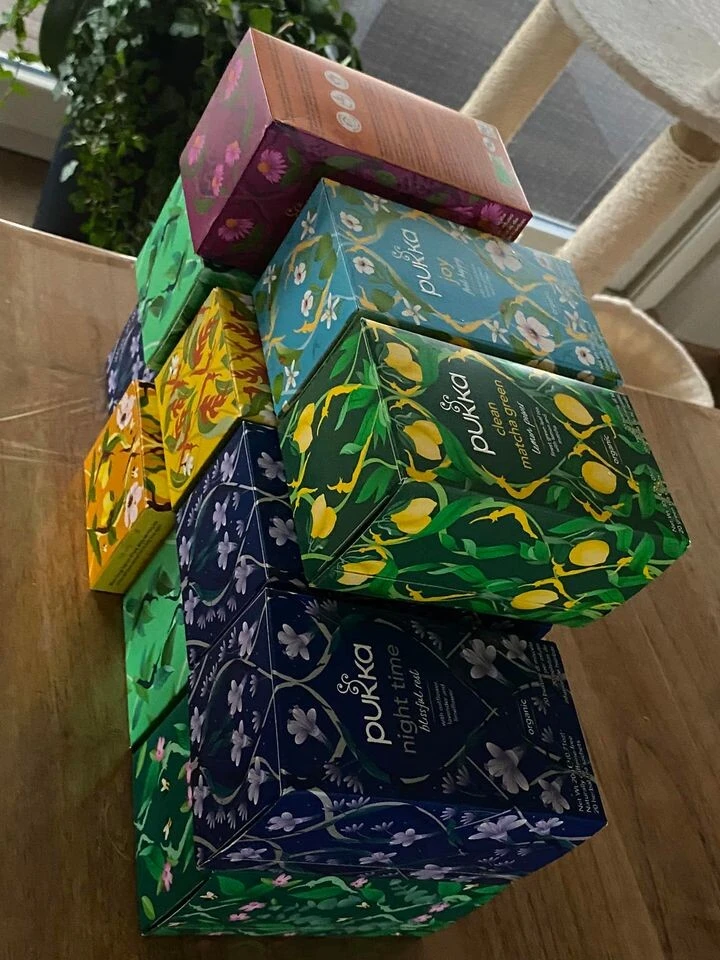 Pukka thee aan -50% bij Delhaize.