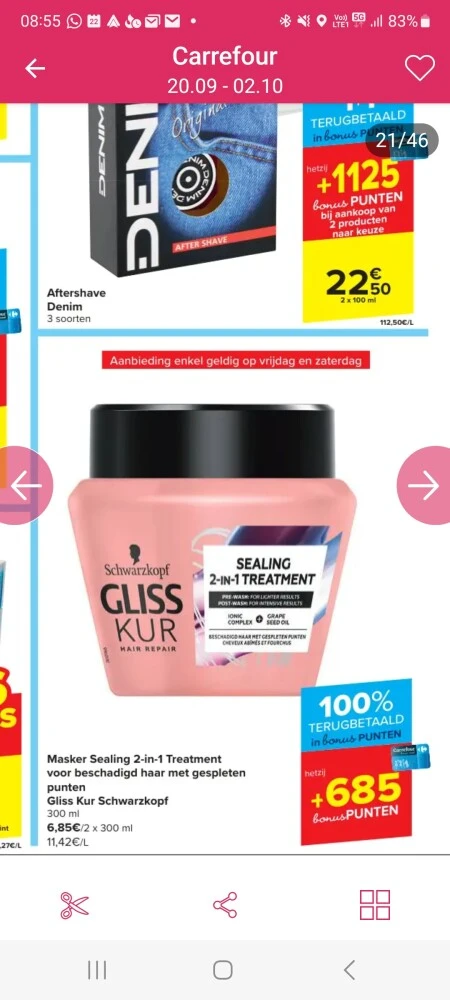 Gliss kur in alle carrefour hypermarket 100%...