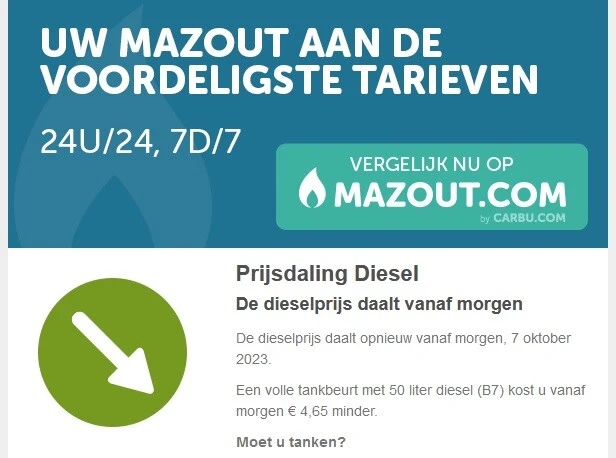 Wie met een wagen op diesel rijdt, wacht bete...