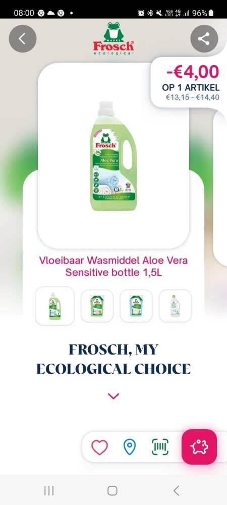 Shopmium frosch -€4,00 op 1 artikel