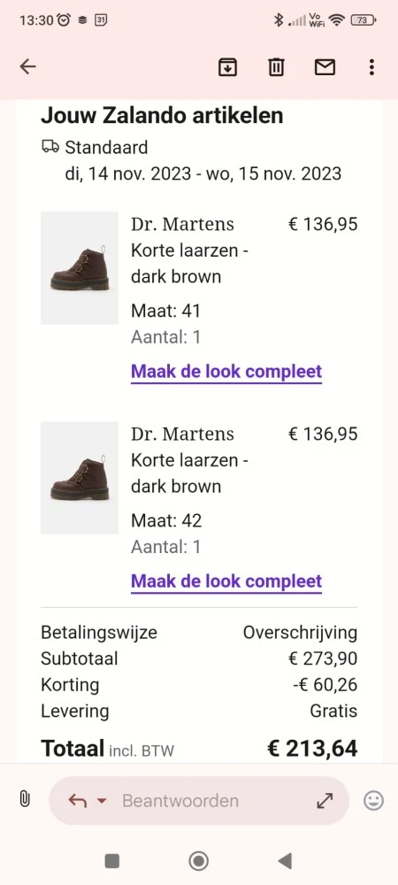 Al even aan het wachten op korting voor schoe...