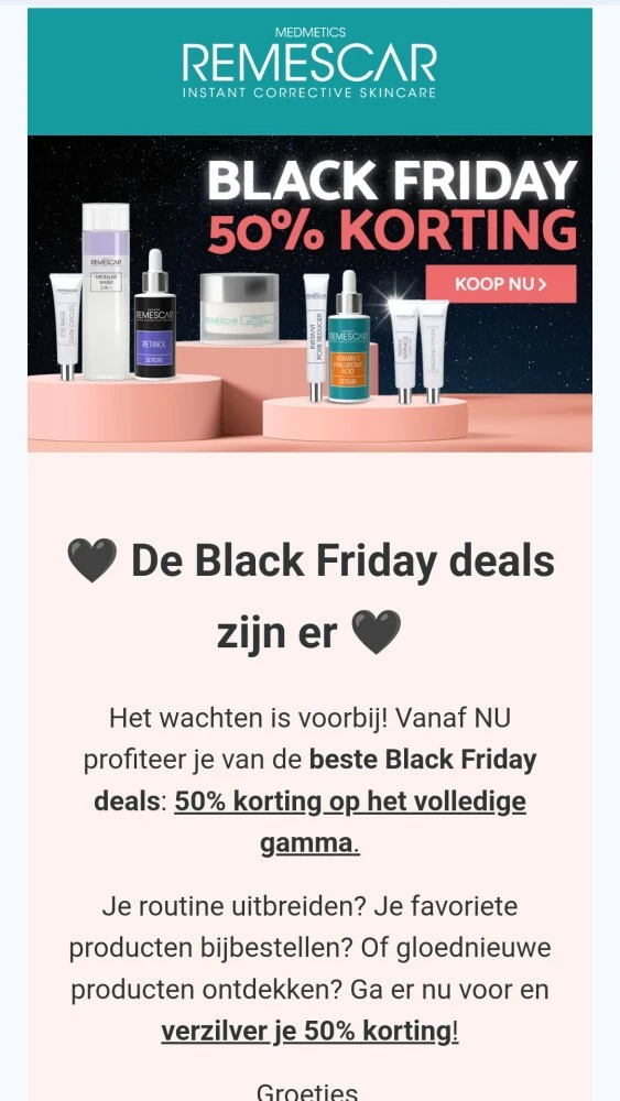 Bij https://remescar.com/nl-nl 50% op alles v...